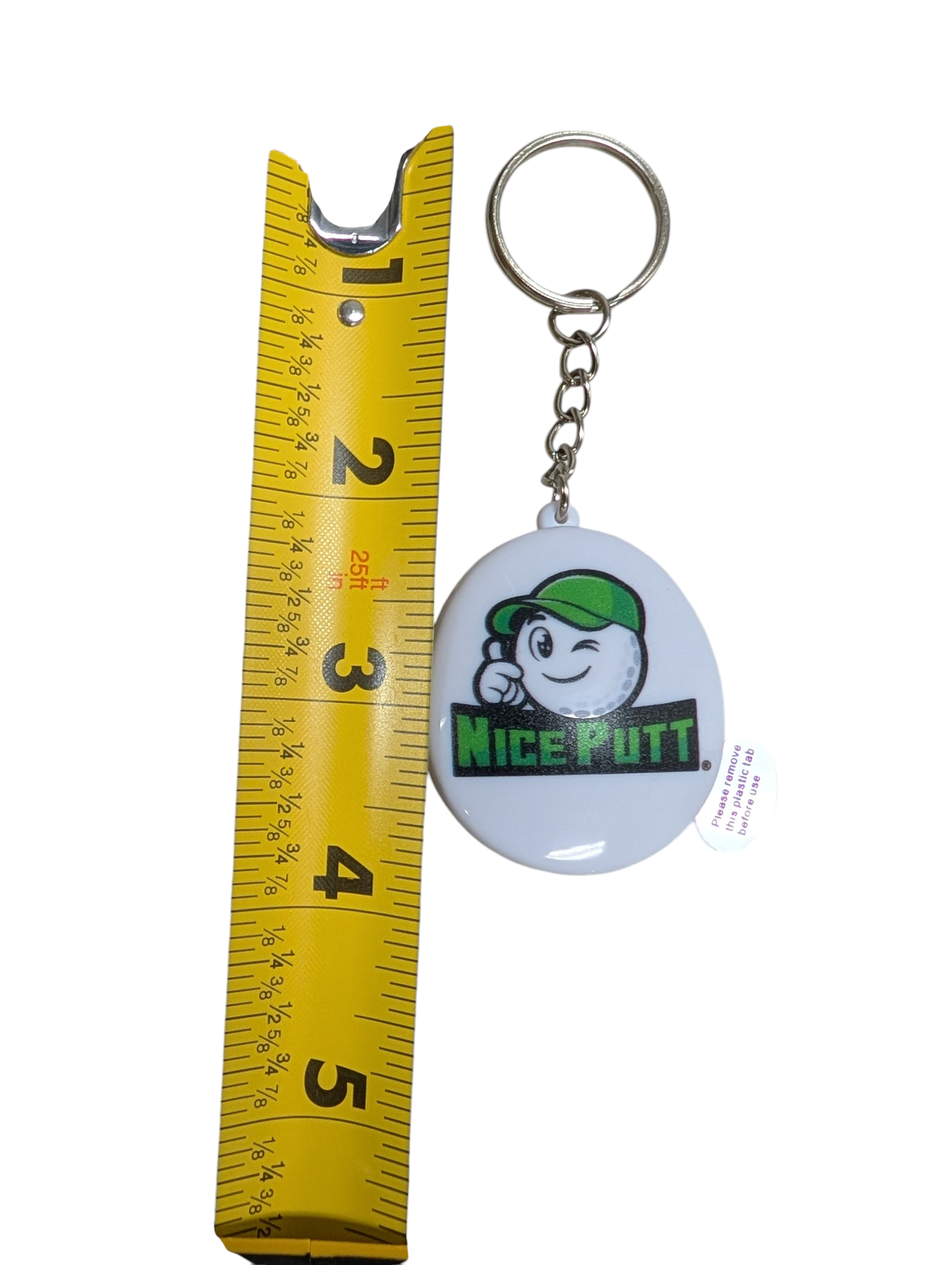 Nice Putt Audio Keychain, Push Button says "Nice Putt"