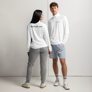 Lightweight quarter-zip pullover w/NicePutt.com on Front and Back